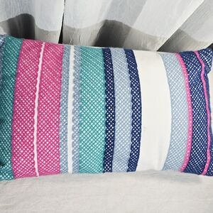 Colorful Striped Throw Pillow